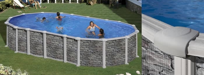 Baseny Gre Santorini, najlepsze dekoracje z kamienia, bez podpórek Baseny Gre Santorini