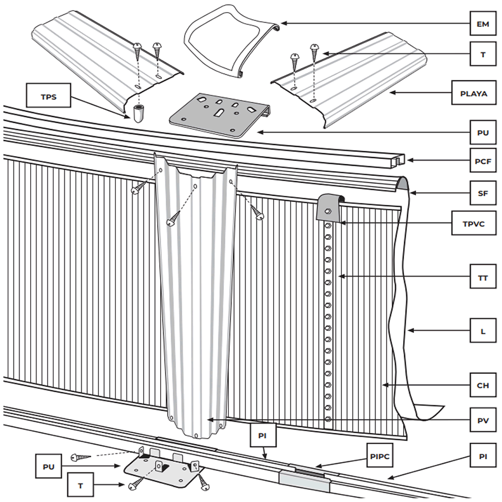 Części Zamienne do Białych Okrągłych Basenów 120 cm