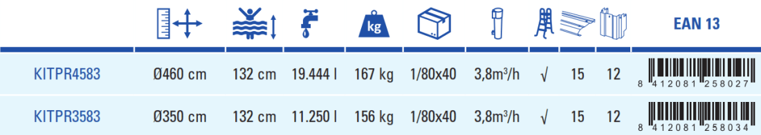 Basen Gre Azory 350x132 KITPR3583