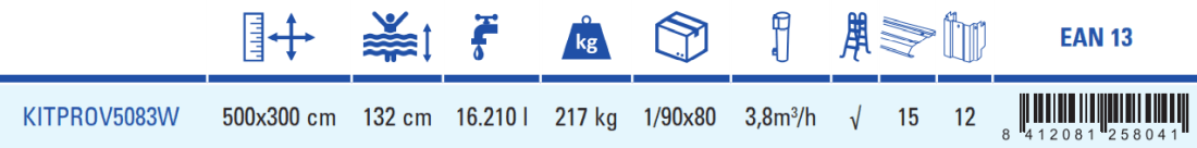 Basen Gre Malediwy 500x300x132 KITPROV5083W