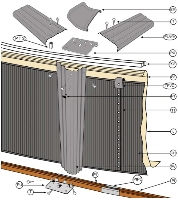 Części Zamienne do Okrągłych Basenów Imitacja Rattanu 120 cm