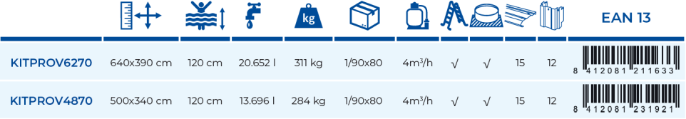 Basen Gre Varadero 500x340x120 KITPROV4870