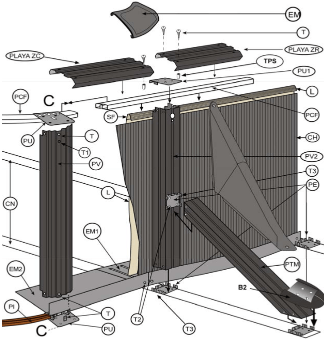 Części Zamienne do Owalnych Basenów Imitacja Rattanu z Masztami 120 cm