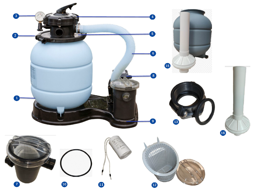 Części zamienne do Filtrów Piaskowych Gre FS320