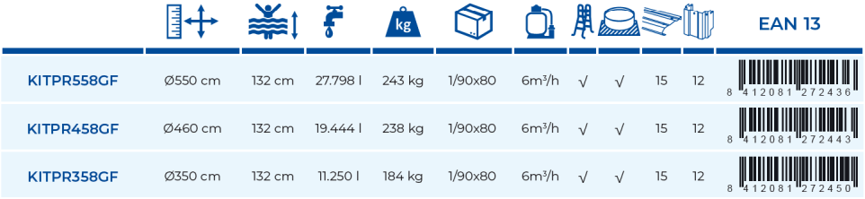Basen Gre Granada 350x132 KITPR358GF