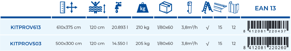 Basen Gre Bora Bora 610x375x120 KITPROV613